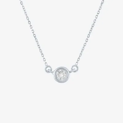 Diamond Addiction (G-H / Si2-I1) Womens 1/5 CT. Lab Grown White 10K Gold Pendant Necklace