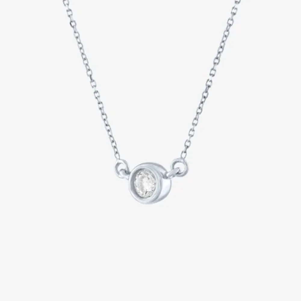 Diamond Addiction (G-H / Si2-I1) Womens 1/5 CT. Lab Grown White 10K Gold Pendant Necklace
