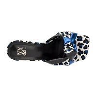 New York & Company Womens Anthi Square Open Toe Block Heel Pumps