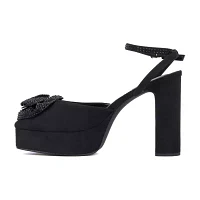 New York & Company Womens Raya Platform Block Heel Pumps