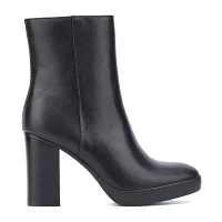 New York & Company Womens Fay Stacked Heel Booties