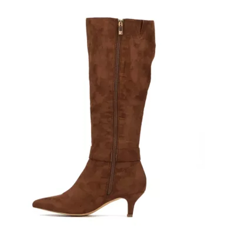New York & Company Womens Paula Stiletto Heel Over the Knee Boots