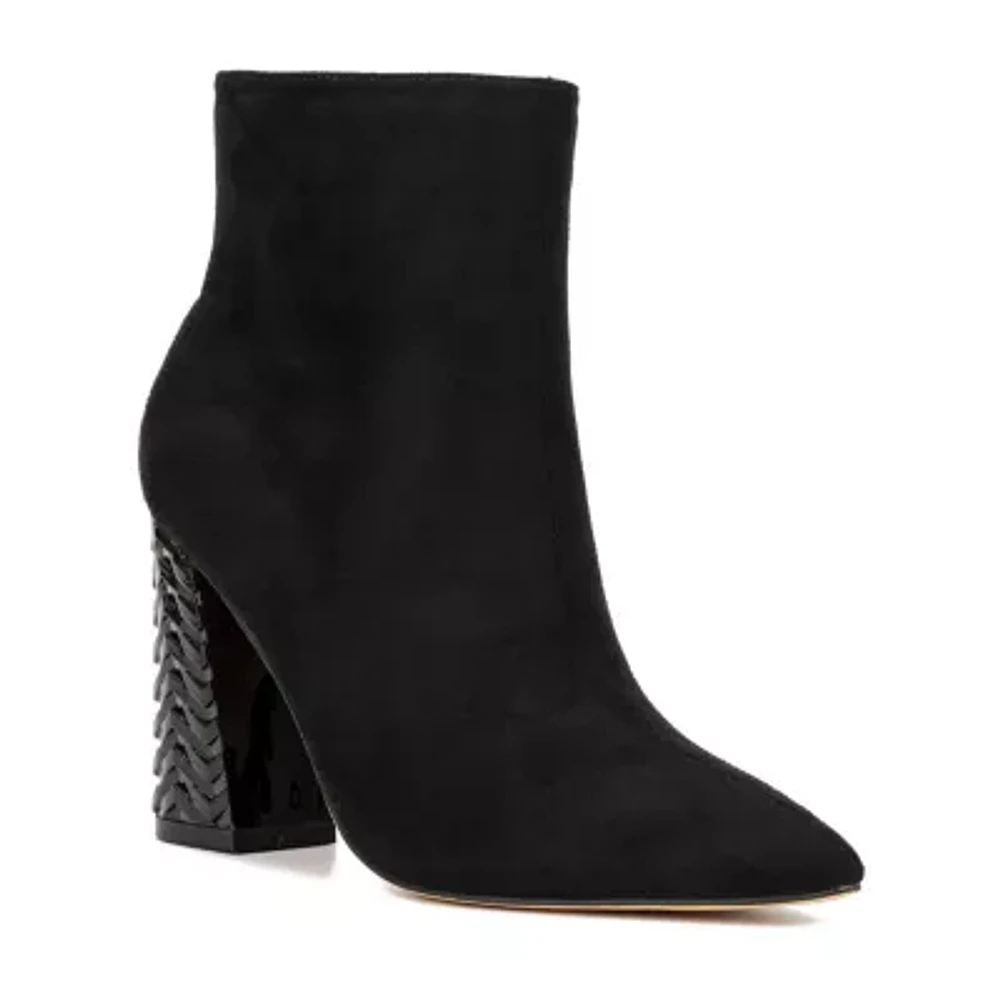 New York & Company Womens Zhuri Block Heel Booties