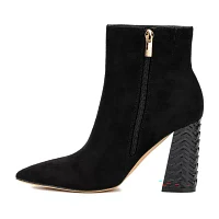 New York & Company Womens Zhuri Block Heel Booties