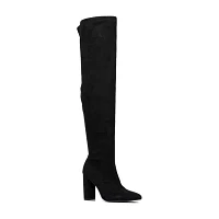 New York & Company Womens Monia Block Heel Over the Knee Boots