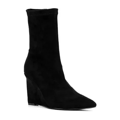 New York & Company Womens Odette Wedge Heel Booties