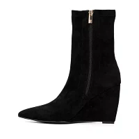 New York & Company Womens Odette Wedge Heel Booties