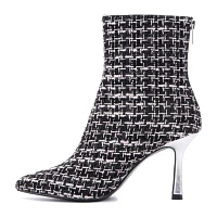 New York & Company Womens Ricki Fabrics Stiletto Heel Chelsea Boots