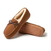 Fireside by Dearfoams Men's Nelson Bay Genuine Shearling Moccasin Slippers