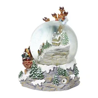 Roman 8" Led Santa Over Town Dome Lighted Christmas Tabletop Decor