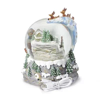 Roman 8" Led Santa Over Town Dome Lighted Christmas Tabletop Decor