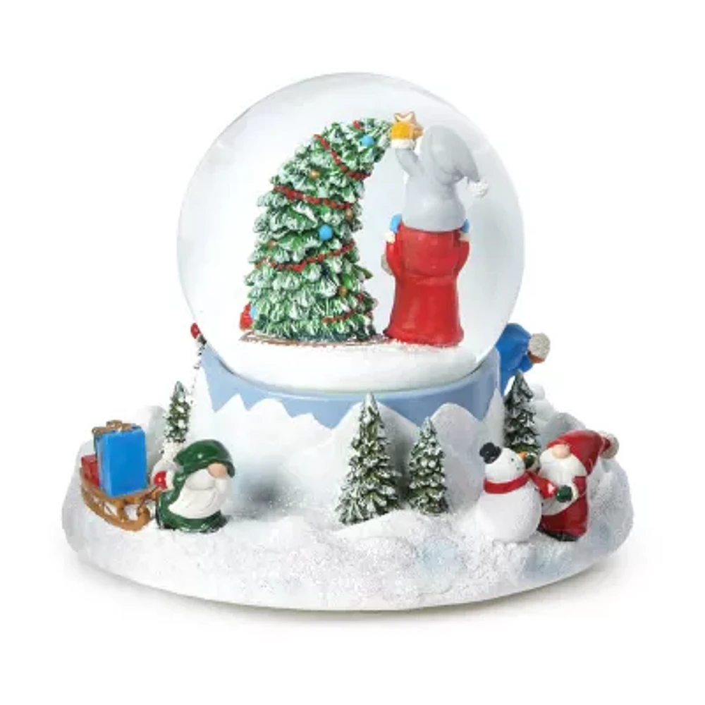 Roman 5.7" Gnome Dome Plays Music Christmas Tabletop Decor