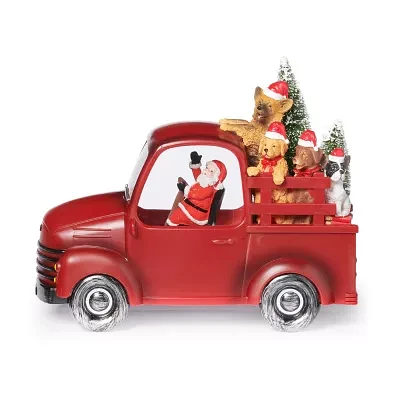 Roman "7.75"" Lighted Truck With Dogs" Lighted Christmas Tabletop Decor