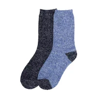 Luxury Cozy Texture 2 Pair Crew Socks Womens