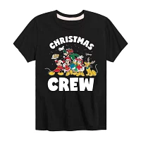 Disney Collection Little & Big Boys Crew Neck Short Sleeve Mickey Mouse Graphic T-Shirt