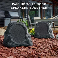 Victrola Outdoor Wireless Bluetooth Solar Rock Connect Speaker