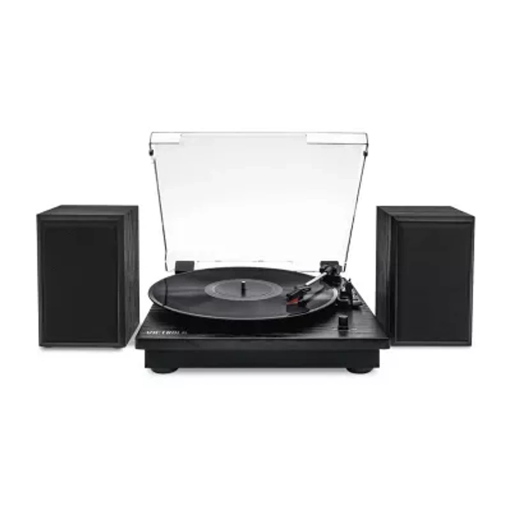 Victrola Montauk Bluetooth Record Player With 3 Speed And Bookshelf Turntable