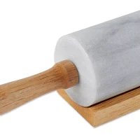 Design Imports White Marble 10" Rolling Pin