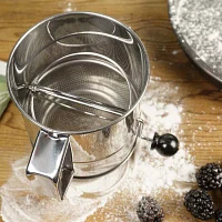 Design Imports Stainless Steel 5-Cup Crank Style Flour Sifter