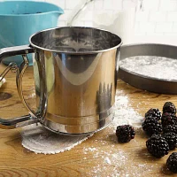 Design Imports Stainless Steel 5-Cup Triple Mesh Flour Sifter