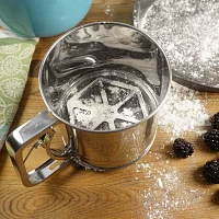 Design Imports Stainless Steel 5-Cup Triple Mesh Flour Sifter