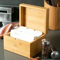 Design Imports Bamboo Recipe Box