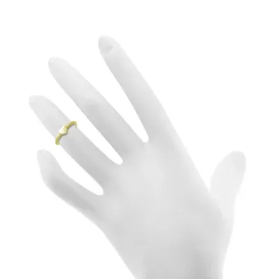 Itsy Bitsy Sterling Silver 14K Gold Over Heart Band