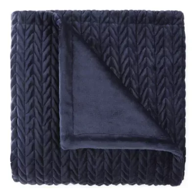 Loom + Forge Chevron  Faux Mink Throw