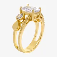 Sparkle Allure Cubic Zirconia 14K Gold Over Brass Engagement Ring