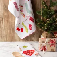 Design Imports Xmas Trimmings 2-pc. Dish Cloths