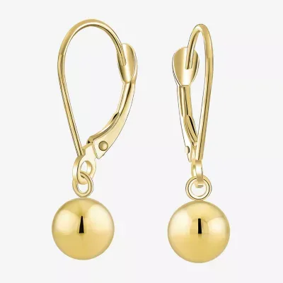 18K Gold Ball Drop Earrings