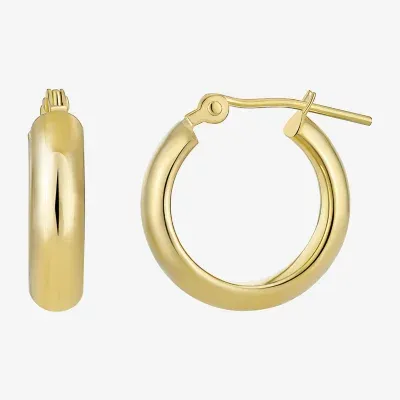 18K Gold 12.7mm Round Hoop Earrings