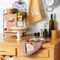 Design Imports Autumn Ginghm 3-pc. Dish Cloths