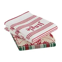 Design Imports Jingle 3-pc. Dish Cloths