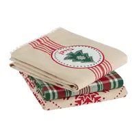 Design Imports Noel Tree 3-pc. Dish Cloths