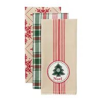 Design Imports Noel Tree 3-pc. Dish Cloths