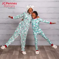 North Pole Trading Co. Kids Little & Big Unisex Long Sleeve One Piece Pajama