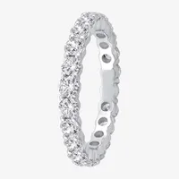 (H-I / Si1-Si2) 2.5MM 2 CT. T.W. Lab Grown White Diamond 14K White Gold Eternity Wedding Band