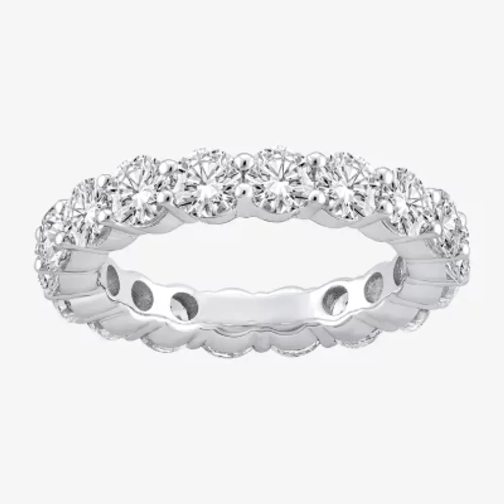 (H-I / Si1-Si2) 3.5MM 4 CT. T.W. Lab Grown White Diamond 14K Gold Eternity Wedding Band