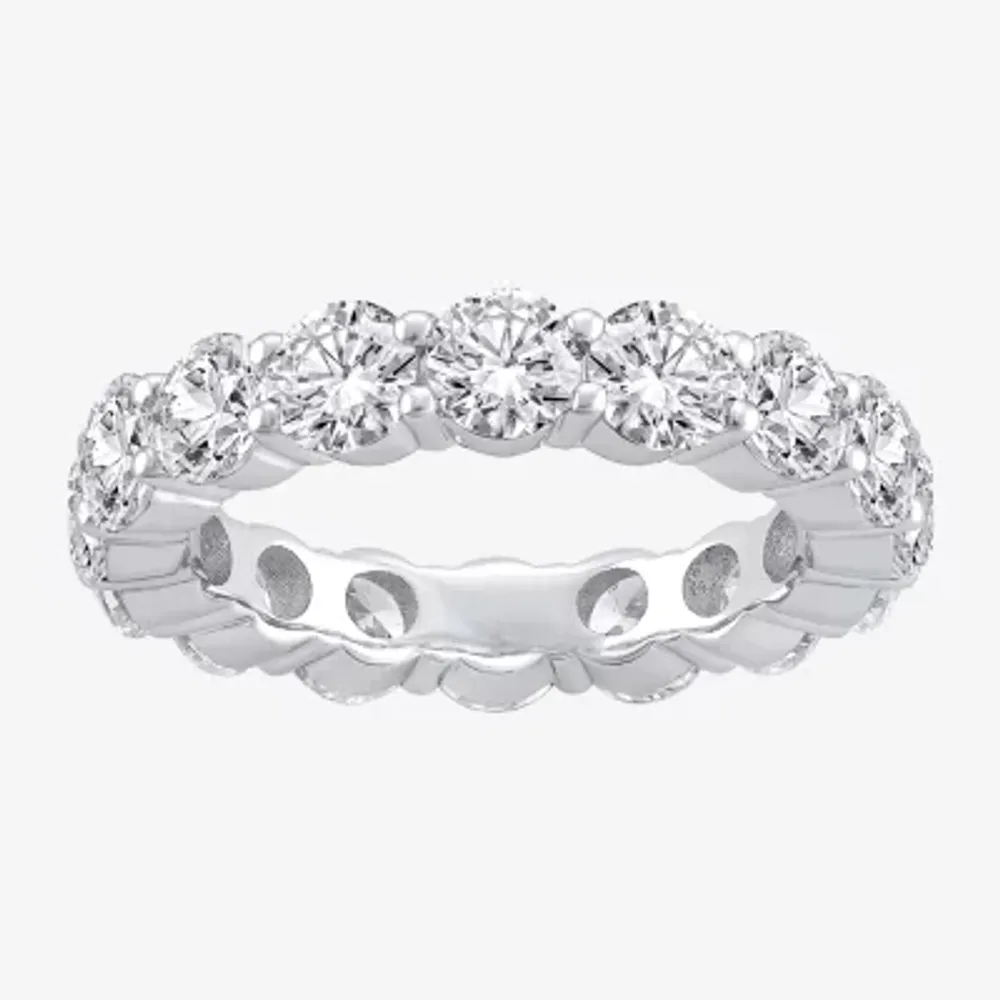 (H-I / Si1-Si2) 4.5MM 5 CT. T.W. Lab Grown White Diamond 14K Gold Eternity Wedding Band