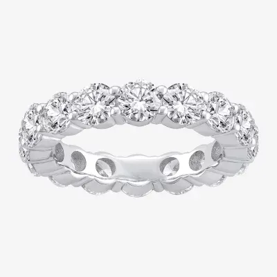 (H-I / Si1-Si2) 4.5MM 5 CT. T.W. Lab Grown White Diamond 14K Gold Eternity Wedding Band