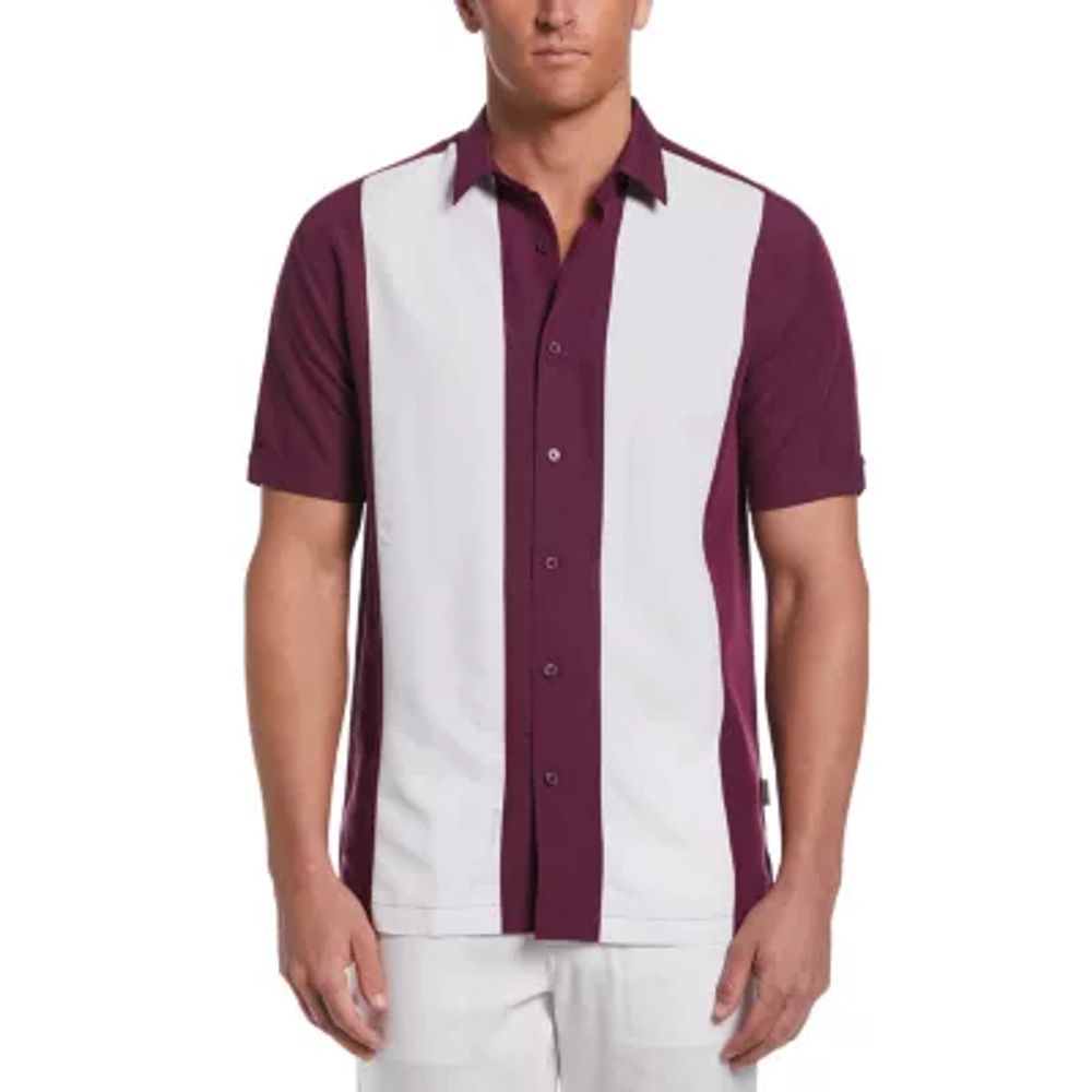 Cubavera Mens Classic Fit Short Sleeve Button-Down Shirt