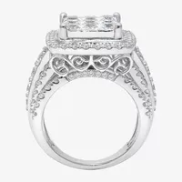 Womens / CT. T.W. Natural White Diamond 10K Gold Cushion Halo Engagement Ring