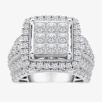 Womens / CT. T.W. Natural White Diamond 10K Gold Cushion Halo Engagement Ring