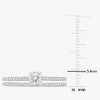 Womens /2 CT. T.W. Natural White Diamond 14K Gold Round Side Stone Bridal Set