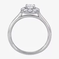 (D-E / Vs1) Womens 3/4 CT. T.W. Lab Grown White Diamond 14K Gold Round Halo Engagement Ring