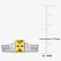 Womens / CT. T.W. Genuine Yellow Sapphire 14K Gold Side Stone Bridal Set