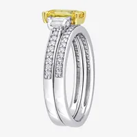 Womens / CT. T.W. Genuine Yellow Sapphire 14K Gold Side Stone Bridal Set