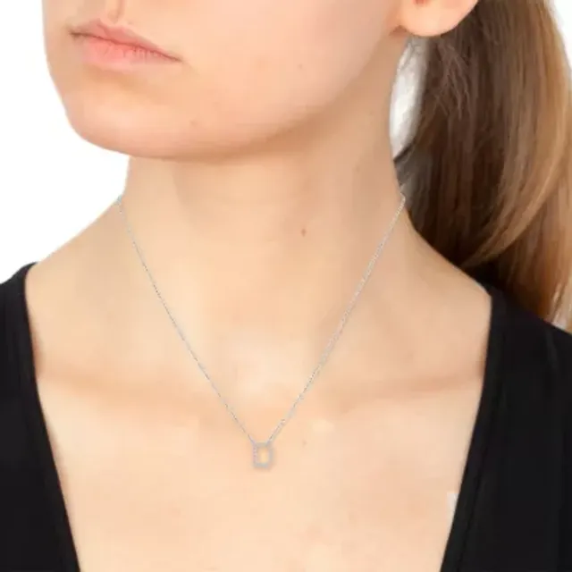 Sparkle Allure Initial Cubic Zirconia Pure Silver Over Brass 16 Inch Cable  Strand Necklace | CoolSprings Galleria