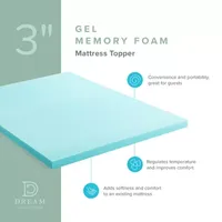 Dream Collection By Lucid 3 inch Gel Mattress Topper